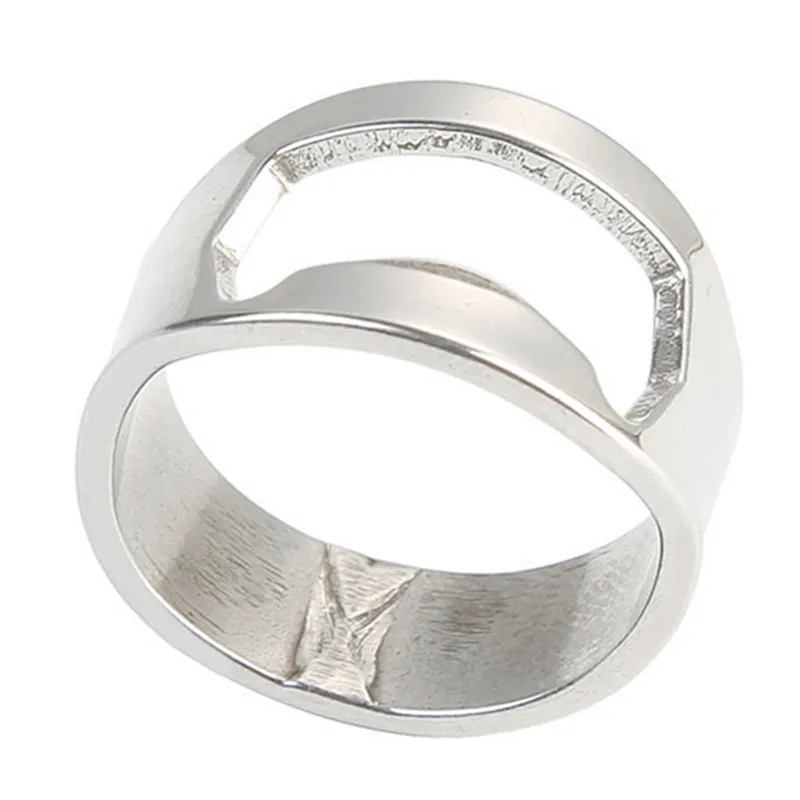 Promotional stainless steel color painted finger ring beer bottle opener