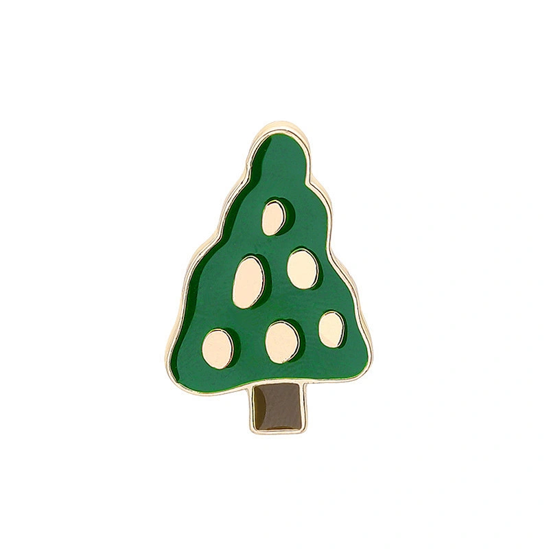 Green Tree Leaf Shape Soft Enamel Lapel Pin