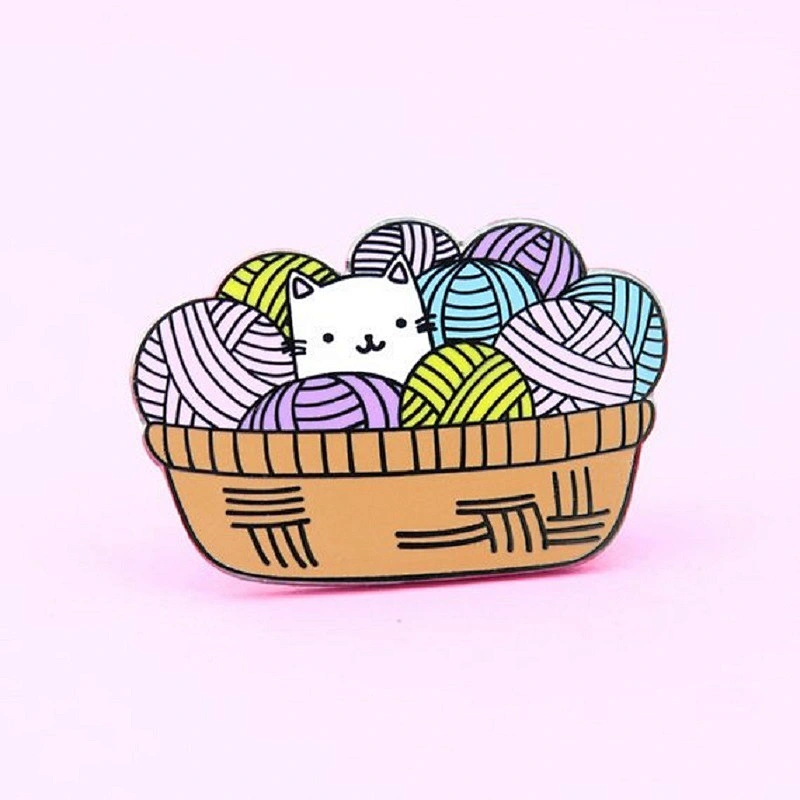 Colorful Cute Wool Ball Lapel Pin Custom Enamel pin