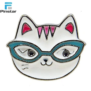 Cheap high quality custom unicorn rainbow glasses shape soft enamel lapel pin set with backing card