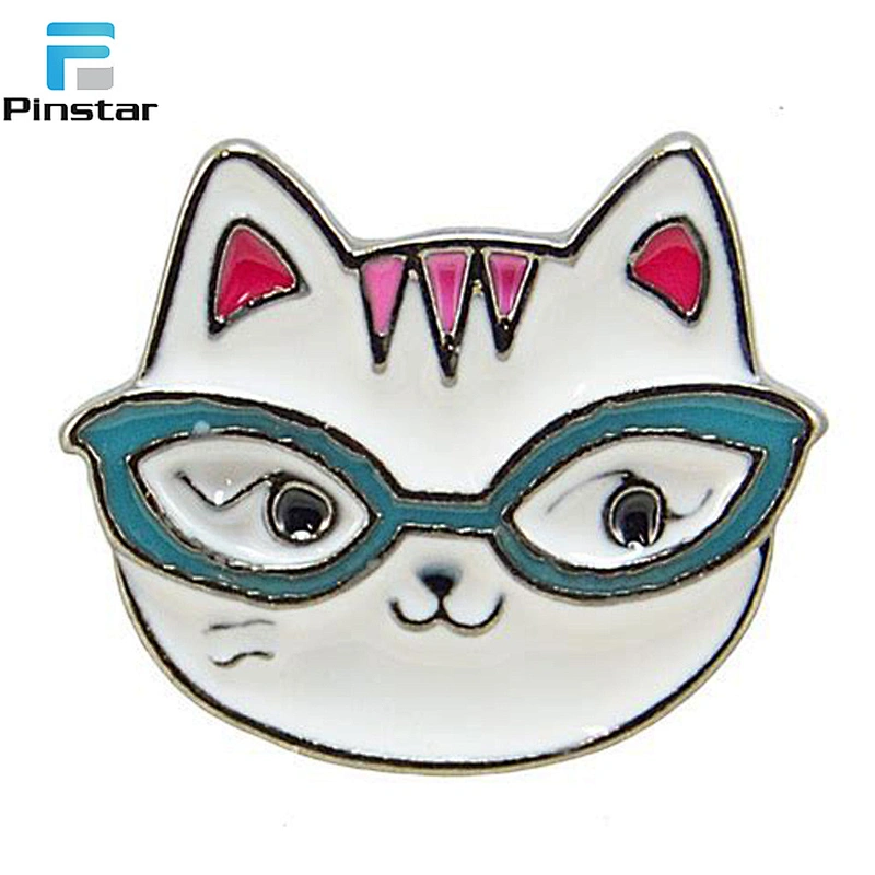 Cheap high quality custom unicorn rainbow glasses shape soft enamel lapel pin set with backing card