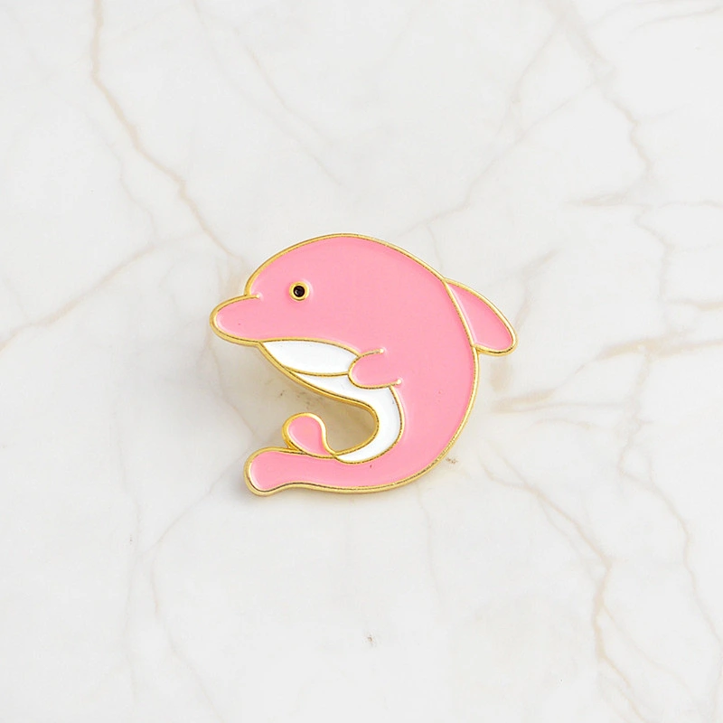 cute pet undersea world exquisite small fish seahorse dolphins animal enamel lapel pin