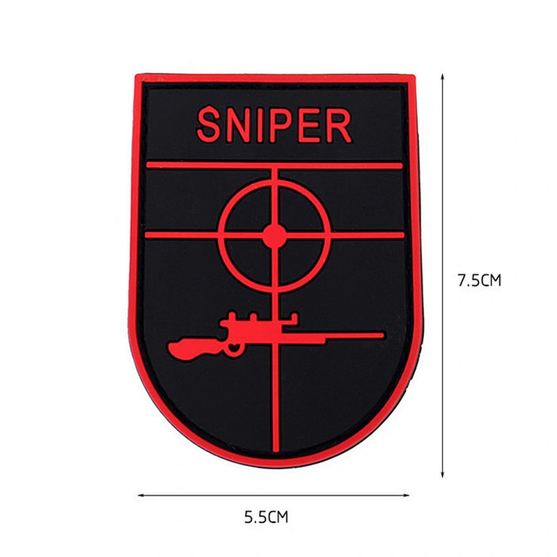 OEM custom rubber shooting military 3D soft pvc patch for bag