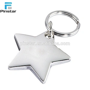 Die casting promotional star shaped metal keychain with your custom design