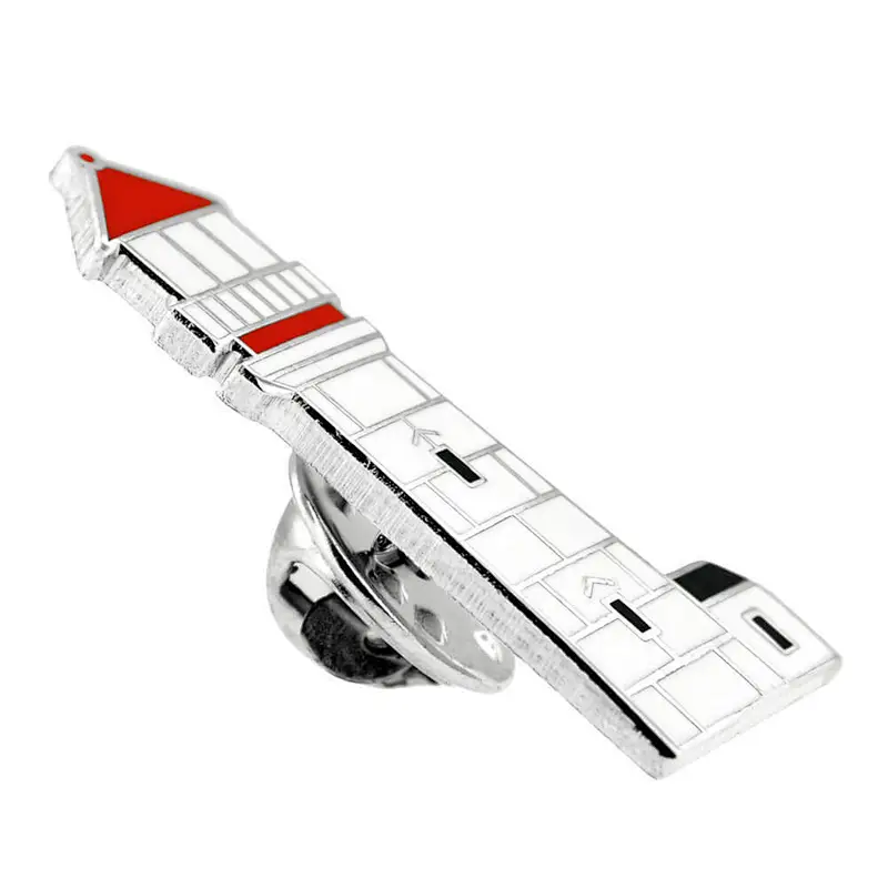 White Brick Lighthouse Nautical Enamel Lapel Pin