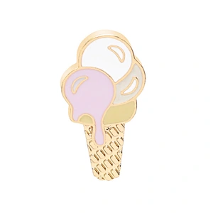 Colorful Cartoon Ice-cream Cone Lapel Pin
