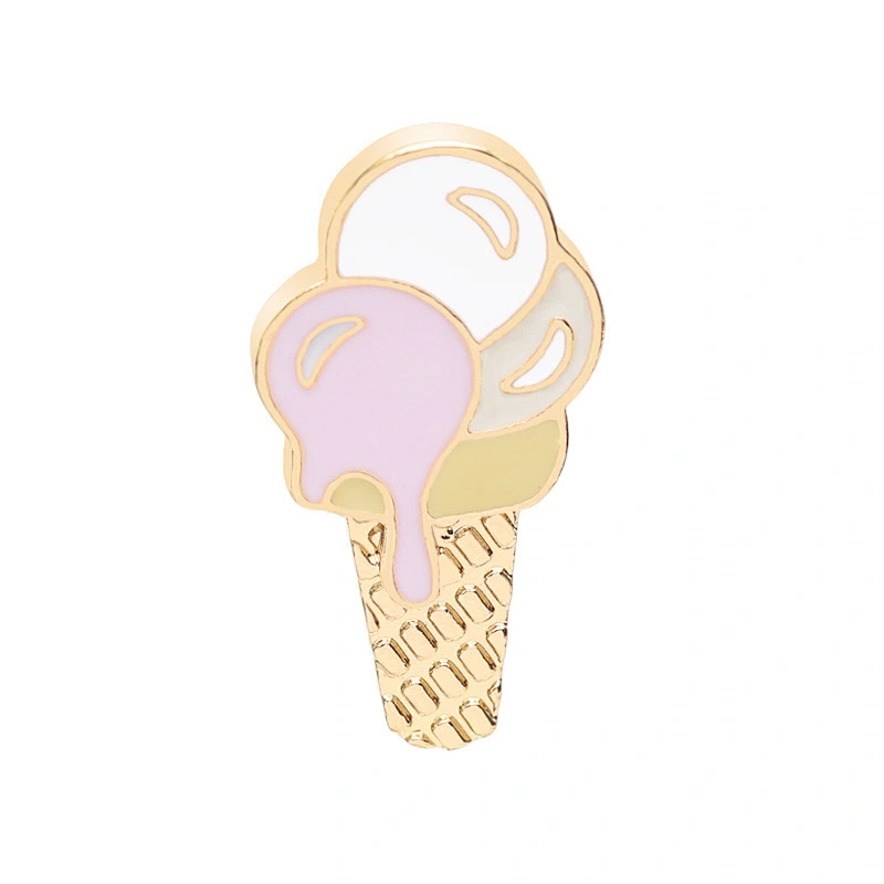 Colorful Cartoon Ice-cream Cone Lapel Pin