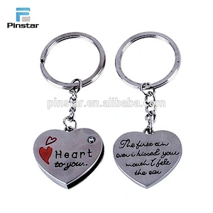 Promotional Gifts Cheap Customized Heart Shaped Blank Keychain