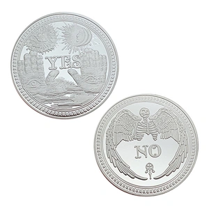 Factory Wholesale In Stock Gold Silver Coins Portable Yes No Yes-No Decision Coin