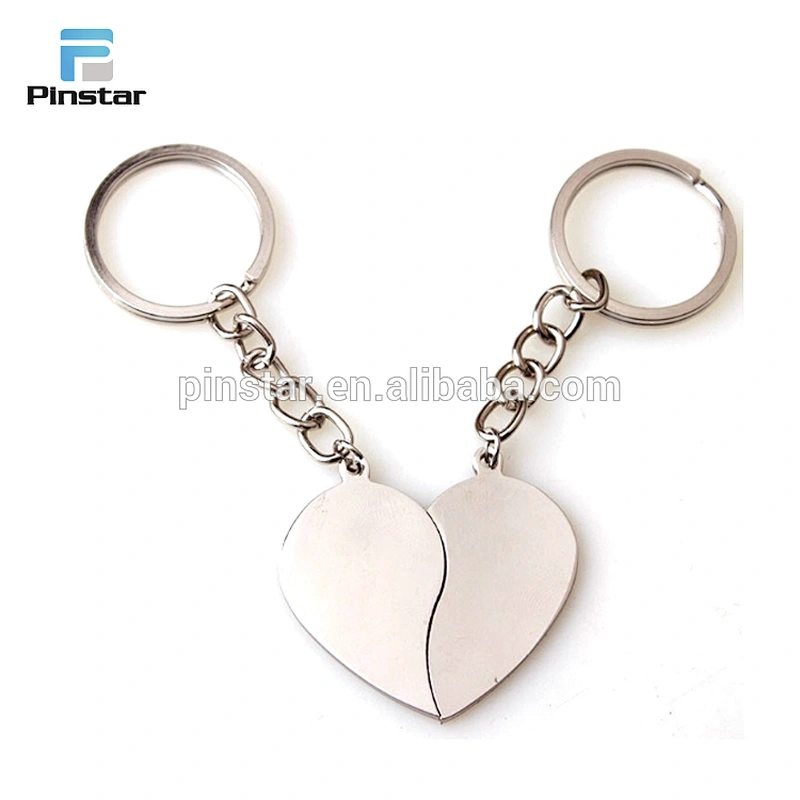 Promotional Gifts Cheap Customized Heart Shaped Blank Keychain
