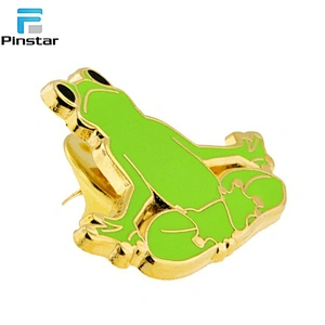 Custom cheap frog metal pin soft/hard enamel lapel pin manufacturer China