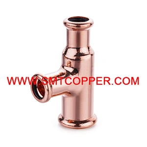 M Press Copper Reducing Tee CxCxC
