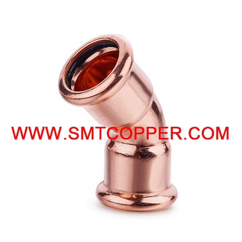 M Press Copper 45D Elbow CxC