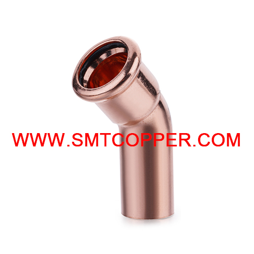 M Press Copper 45D Elbow FTGxC