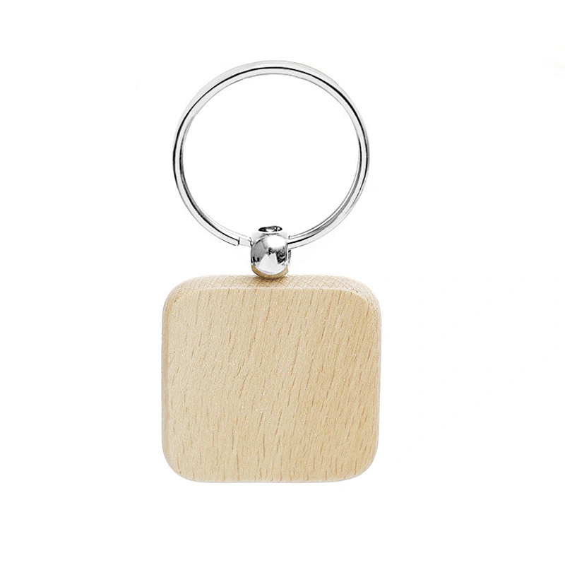 10 Shapes Wood Keychain Custom Blank Wooden Keychain