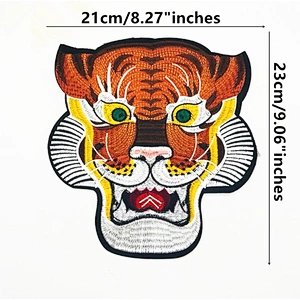 Tiger Fabric Applique Sticker Jacket Iron on Embroidery Patch
