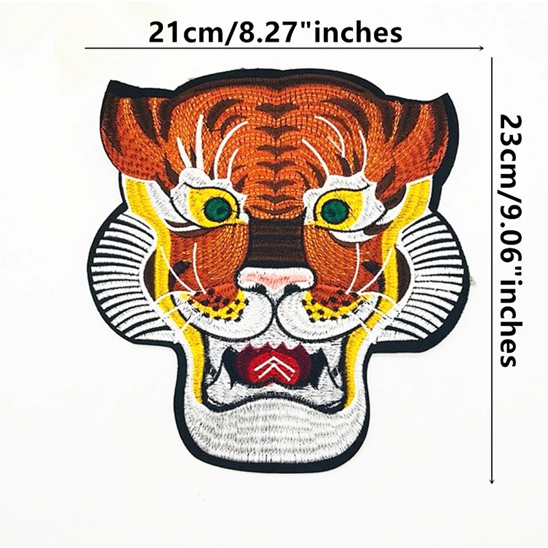 Tiger Fabric Applique Sticker Jacket Iron on Embroidery Patch