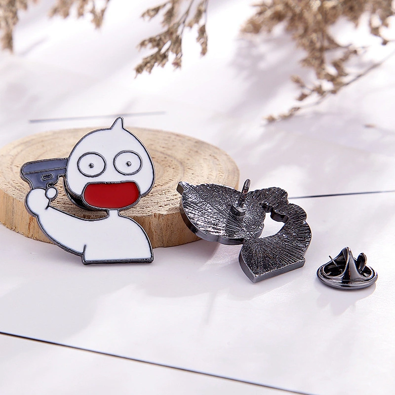 Animal Holding A Gun Animation Clothing Lapel Pin Badge