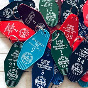 Wholesale blank ABS plastic hotel key number tag accept custom printing silver gold foil stamp