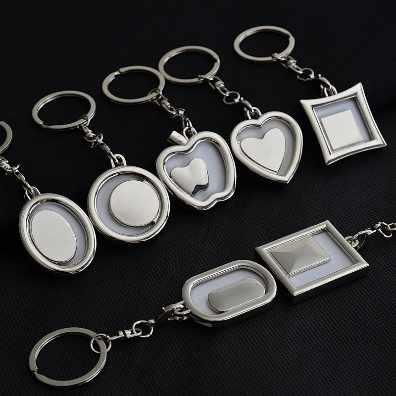 Profile picture photo frame keychain accept custom logo