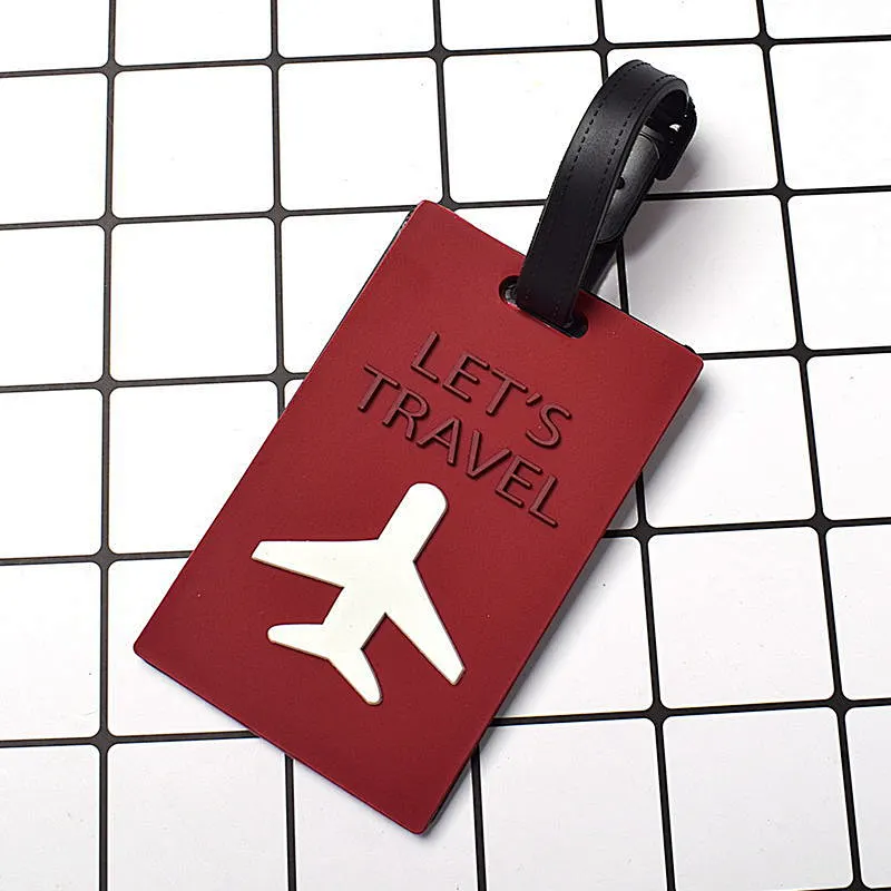 Fashion Aircraft Silicone Luggage Tag Anti-lost Soft PVC Travel Luggage Tags
