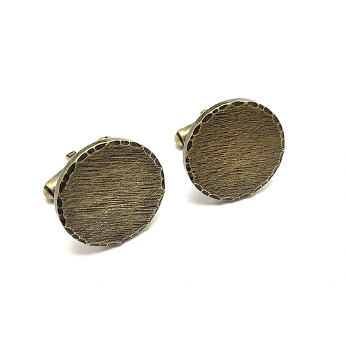 New Arrival Personality Retro Fashion Rough Sand Stainless Steel Cufflinks Custom Logo