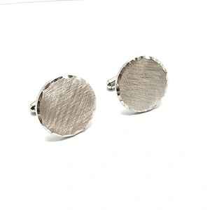 New Arrival Personality Retro Fashion Rough Sand Stainless Steel Cufflinks Custom Logo