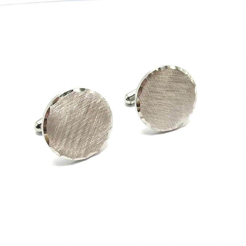 New Arrival Personality Retro Fashion Rough Sand Stainless Steel Cufflinks Custom Logo