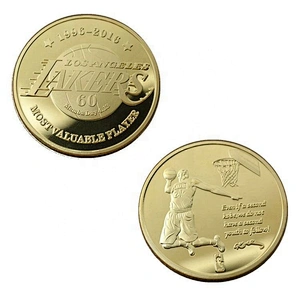 3D embossed souvenir coin of Kobe basketball career memorial