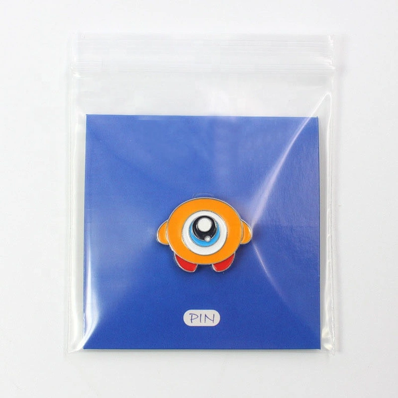 Custom paper card packaging magic eyes enamel lapel pin badge