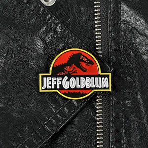 Jeff Goldblum Lapel Pin Custom Dinosaur Soft Enamel Pin for Hat or Bag