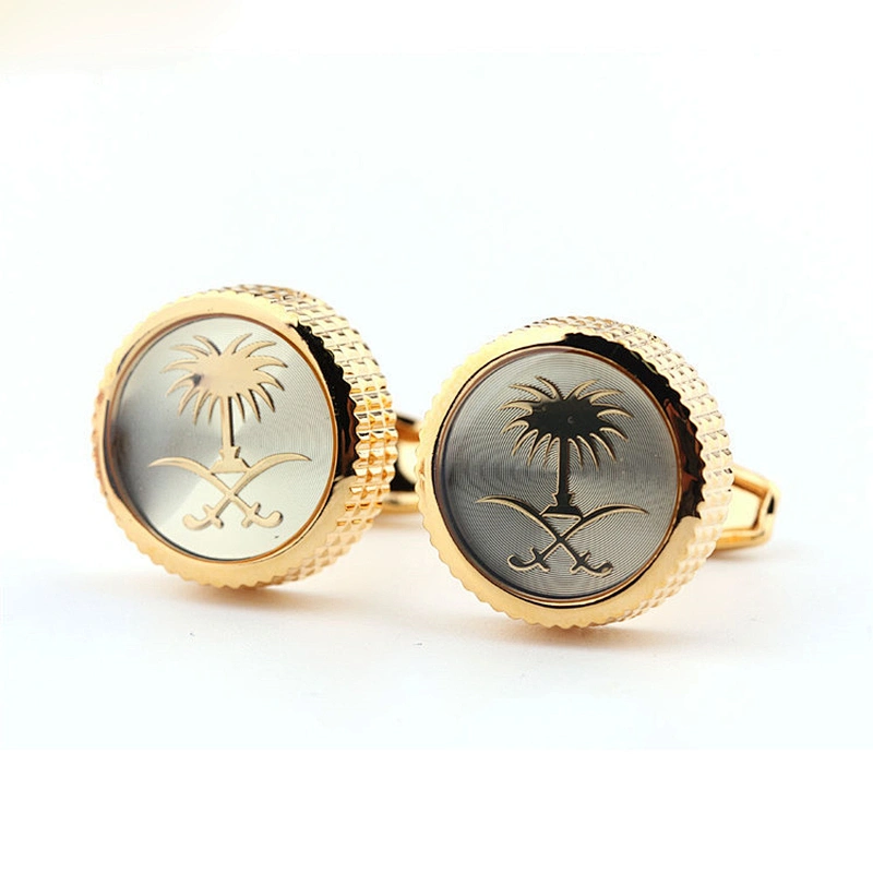 Metal Business French Shirt Cuff Links Men Gold Cufflinks