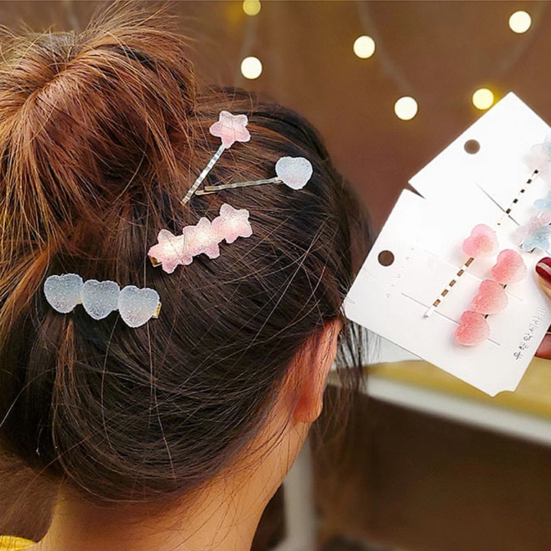 Cute Star Hairpin Korean Head Band Hair Accessories Gradient Hairpins Headdress