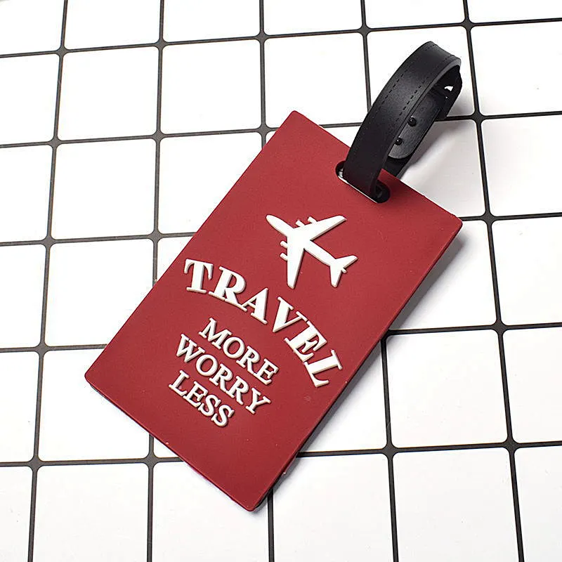 Fashion Aircraft Silicone Luggage Tag Anti-lost Soft PVC Travel Luggage Tags