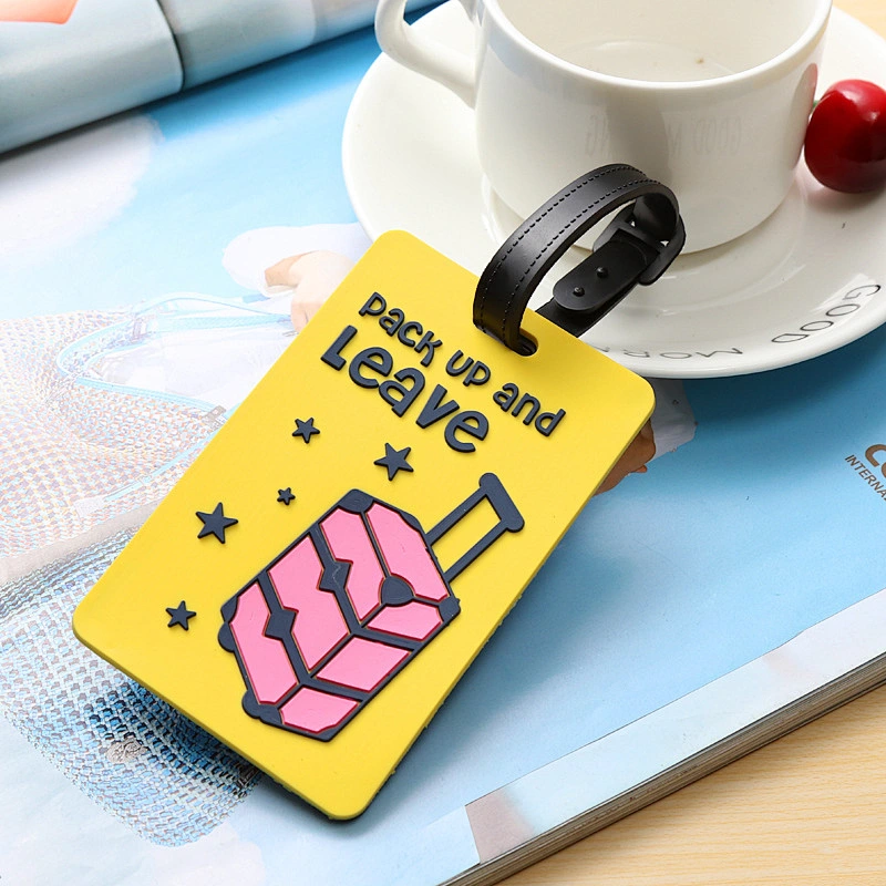 New Cartoon Camera Silicone Luggage Tag Personality Soft PVC Luggage Travel Tags Custom