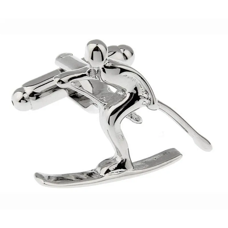 High Quality French Shirt Cuff Links Sports Series Ski Men Cufflink Set Wholesale Cufflinks