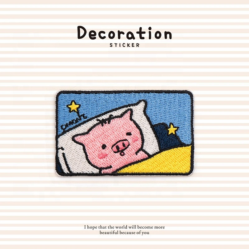 Hand account note book sticker mobil phone decoration embroidered patch embroidery sticker