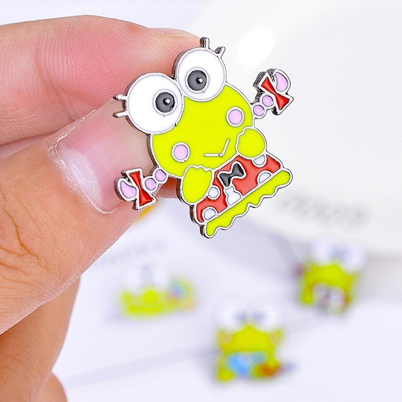 Cute Cartoon Big Eyes Frog Custom Enamel Lapel Pin Brooch