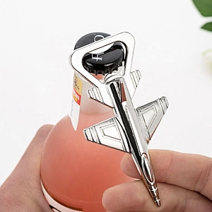 Wedding gifts souvenir aircraft gifts silver fighter airplane bottle opener