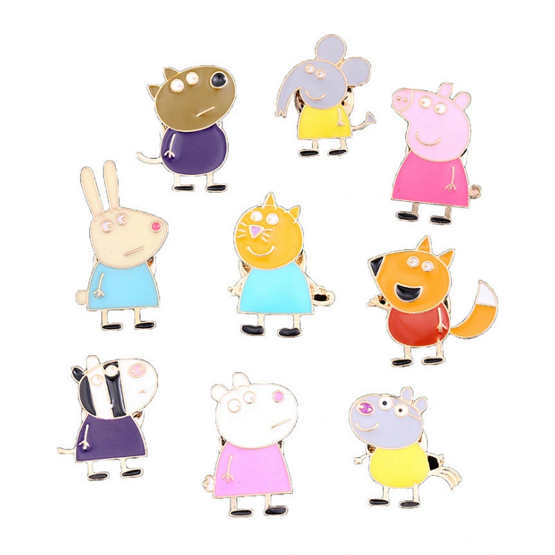 Cartoon Anime Cute Piggy Brooch Bag Pins Clothing Accessories Badge Lapel Pin Factory Wholesale