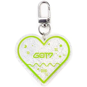 Transparent acrylic keychain glitter heart shape acrylic keyring