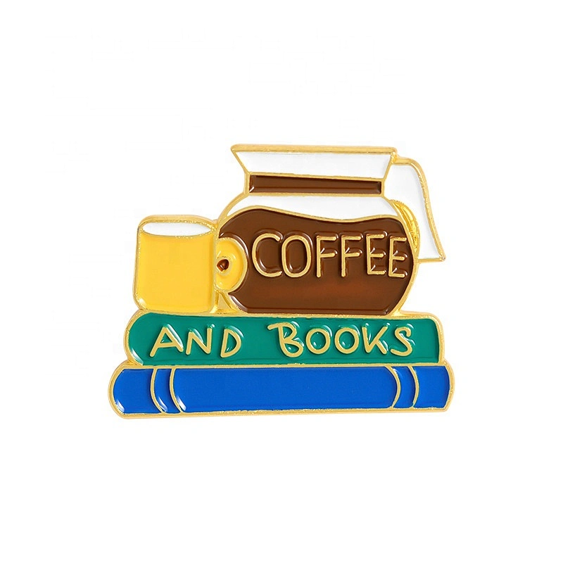 Coffee and Books Tea Break Looks Cute Enamel Pin