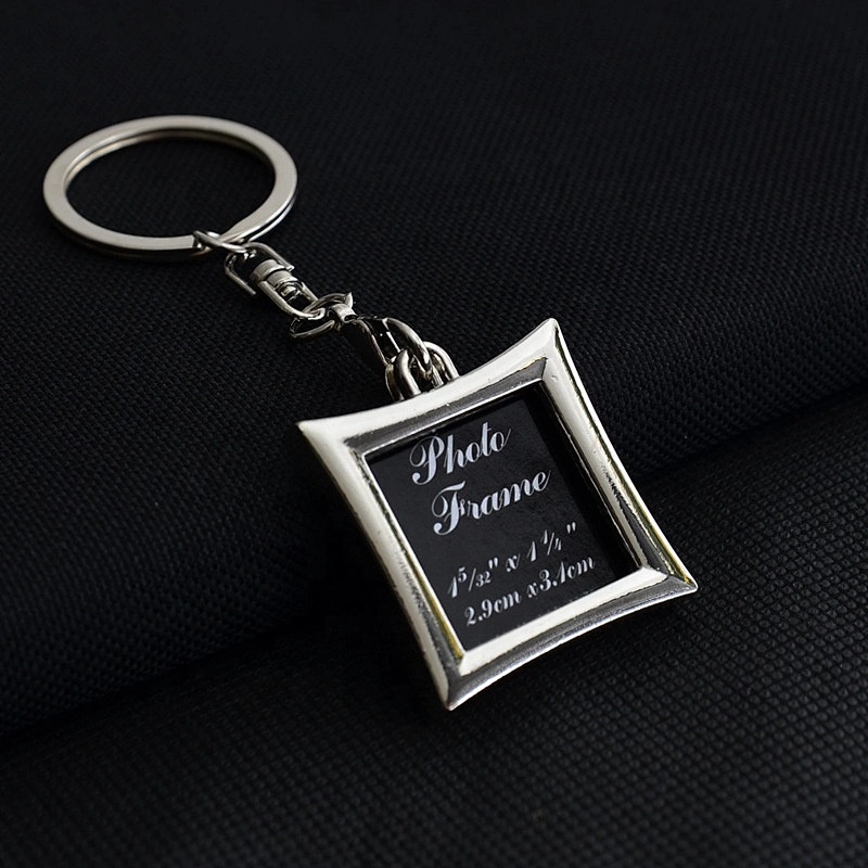Profile picture photo frame keychain accept custom logo