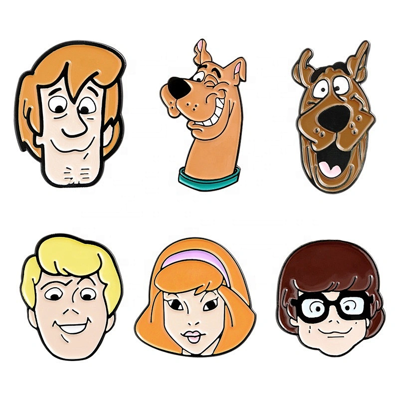 Animated film movie Scooby Doo characters boy girl man portrait enamel lapel pins