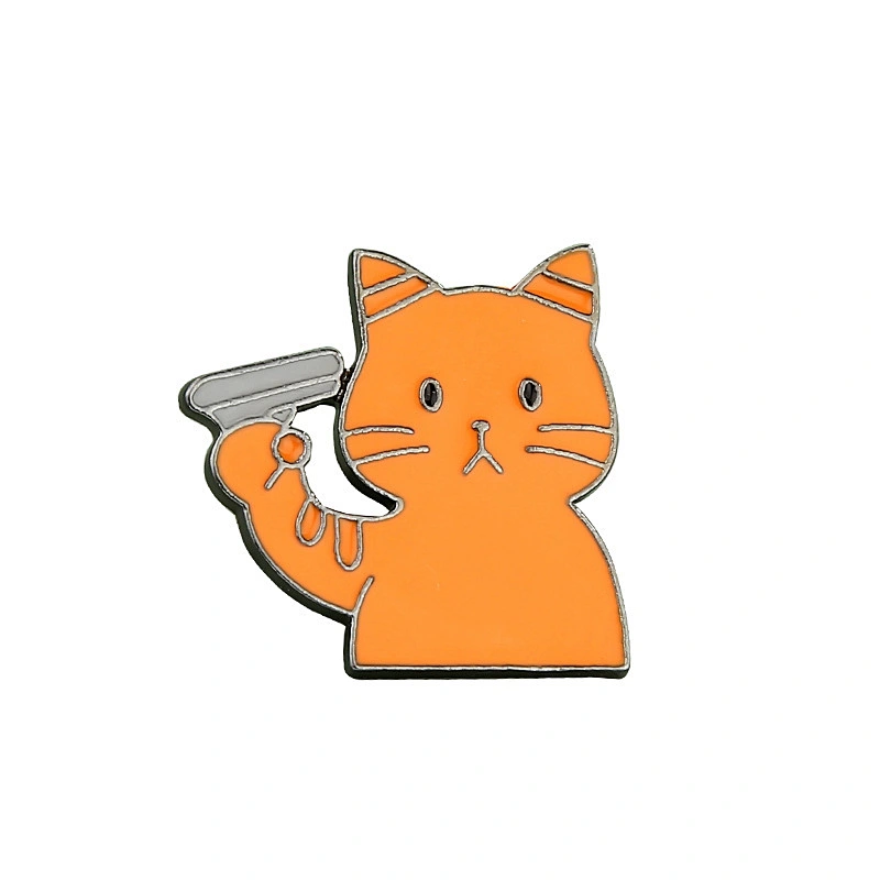 Animal Holding A Gun Animation Clothing Lapel Pin Badge