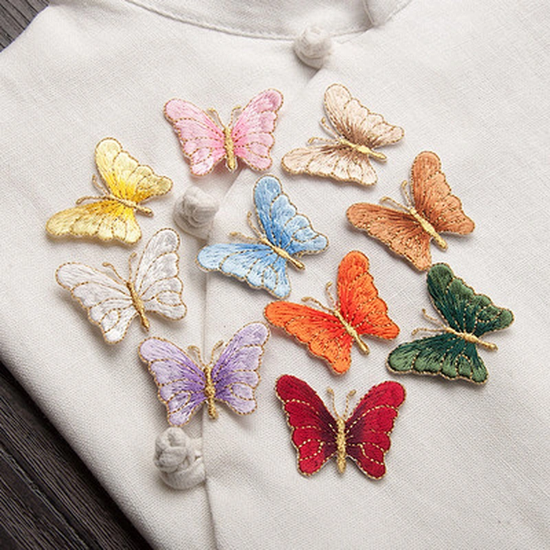High Quality Embroidered Patch Iron on Butterfly Embroidery Patch