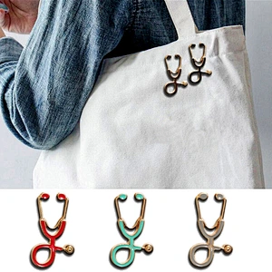 cheap wholesale 9 colors medical doctor stethoscope pins lapel pin