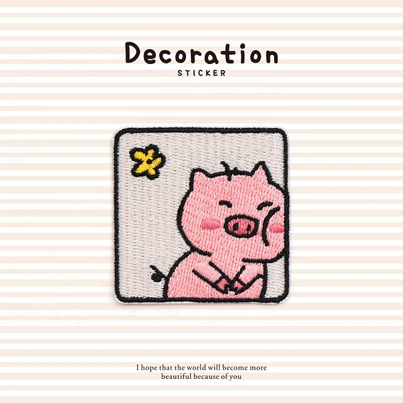 Hand account note book sticker mobil phone decoration embroidered patch embroidery sticker
