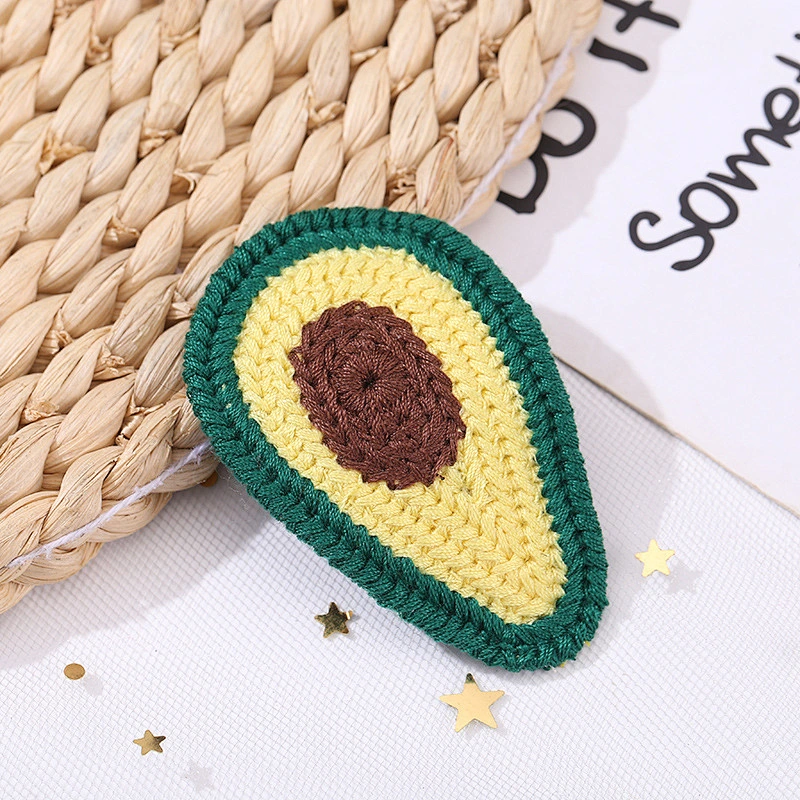 Korean Wool Knitting Hair Accessories for Kids Fruit Hair Clips