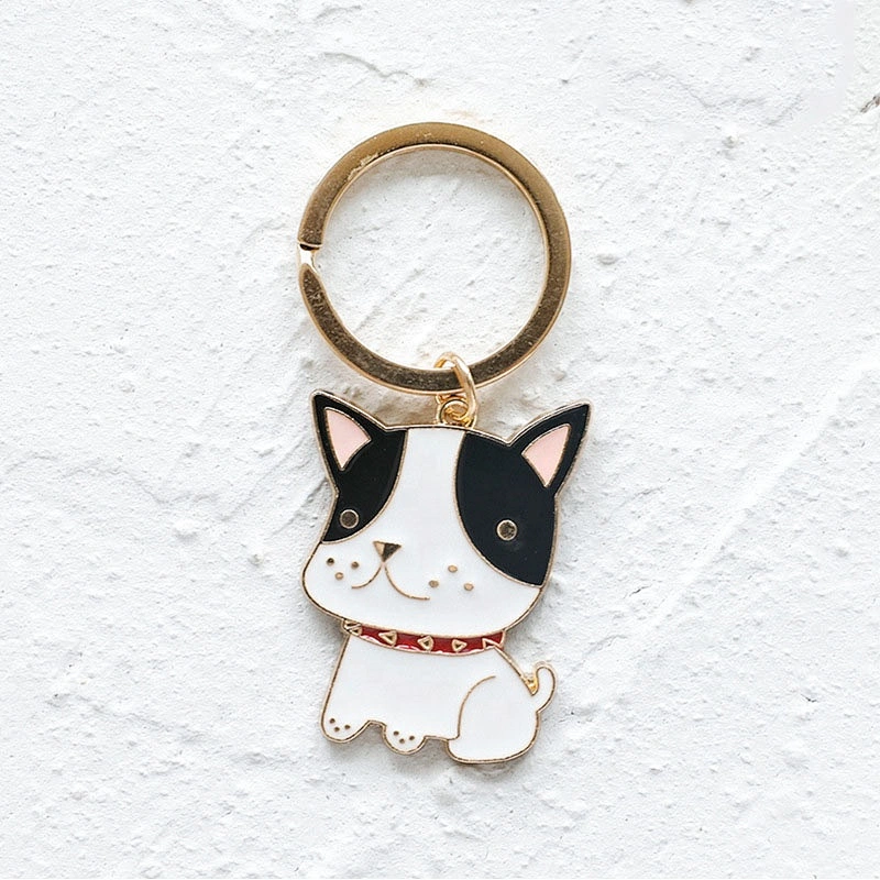 Metal soft enamel plant cute cat cactus keychains custom